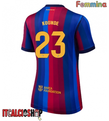 Barcelona Jules Kounde #23 Prima Maglia Femmina 2026-27 Manica Corta